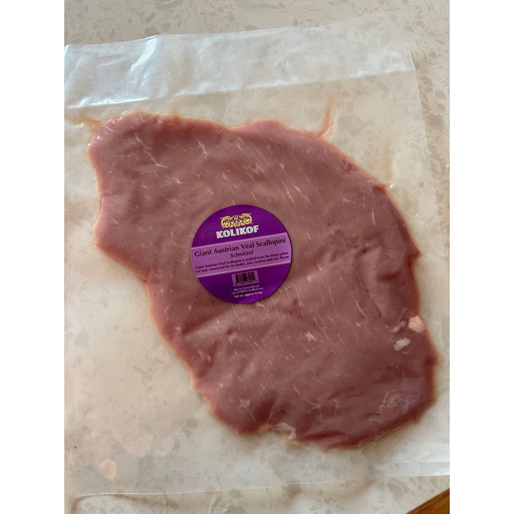 Austrian Style Veal Scallopini Schnitzel (Sizes 4oz, 12oz. and 16oz.)