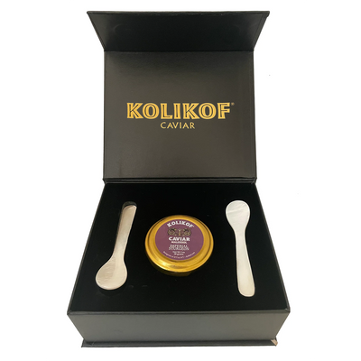 Holiday Caviar Gift - One 28g or 50g Caviar (Gift Box, 2 Spoons & 1 Key)