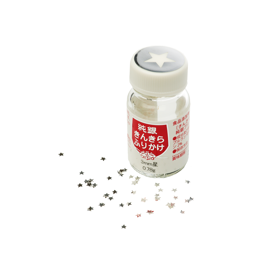 Edible Silver -Star Sprinkles (0.78g)