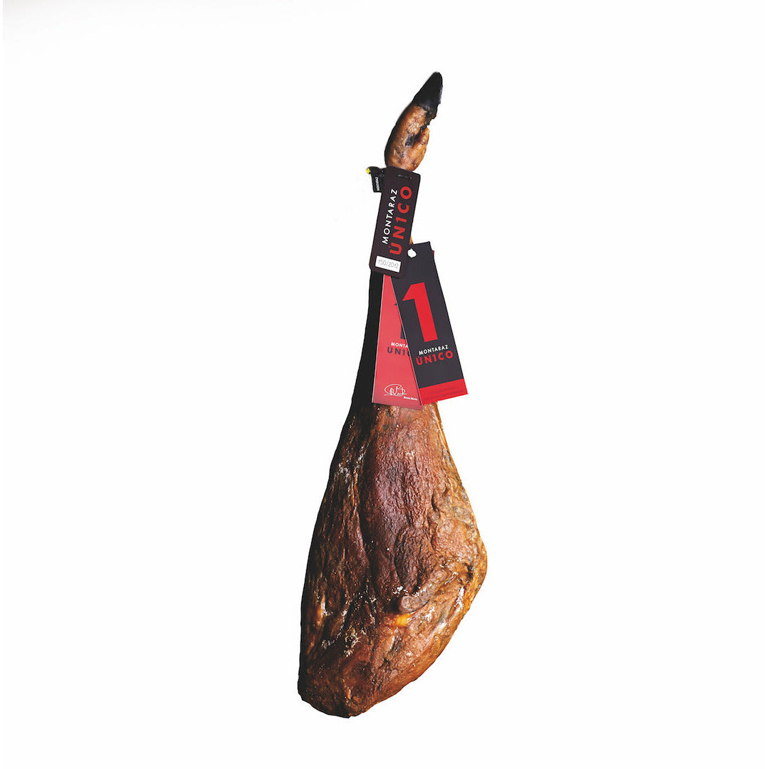 Montaraz - 100% Jamón Bellota Acorn Fed Ibérico UN1CO Pata Negra Bone-In (15-17lbs) - EEUU 078